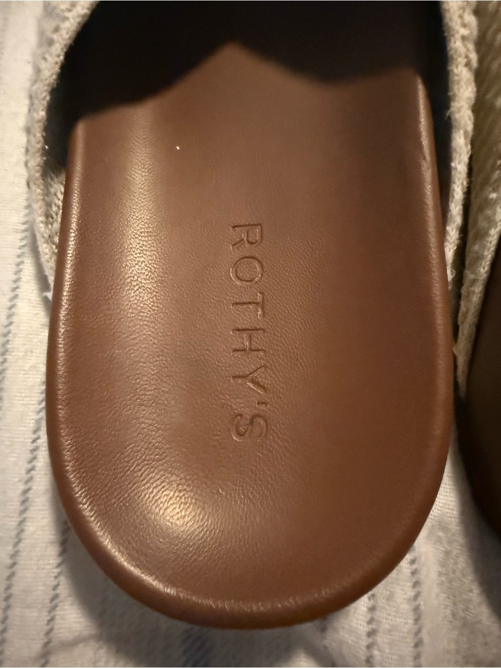 Rothy's Women's Crisscross Slide Sandals in Cream and Brown - Picture 2 of 6